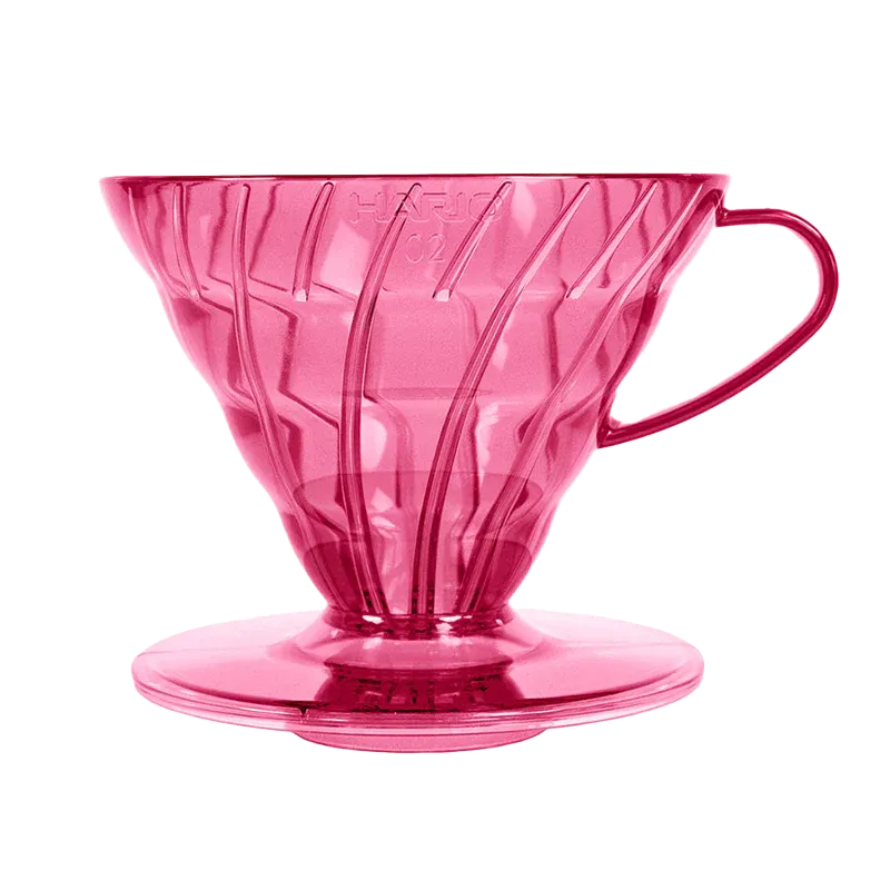 Hario 02 pourover, pink plastic